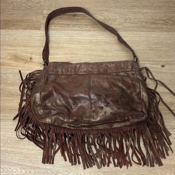 Hobo International Suede Fringe Shoulder Bag - Picture 2 of 5